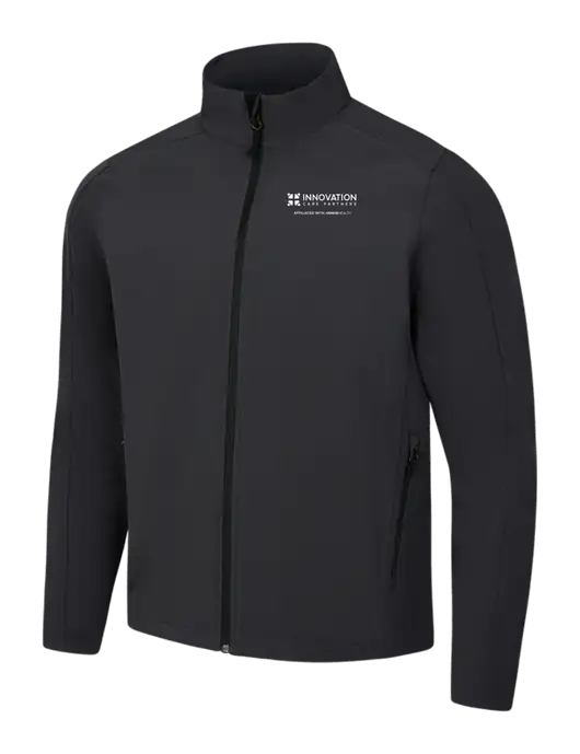Black Charcoal Heather Core Soft Shell Jacket w/Innovation Care Partners Logo