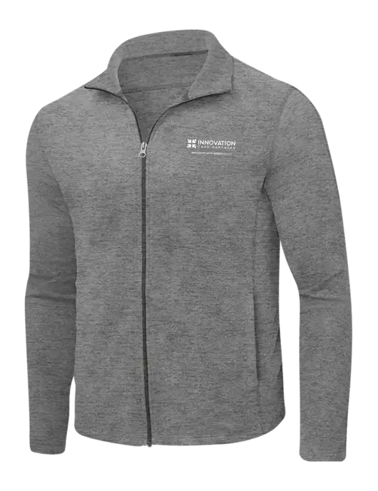 Medium Grey Heather Microfleece Full-Zip Jacket w/Innovation Care Partners Logo