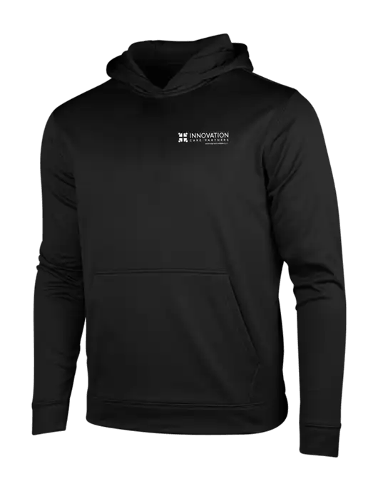 Black Fleece Sport-Wick Hooded Pullover w/Innovation Care Partners Logo