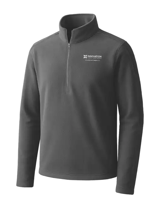 Medium Grey Microfleece 1/2 Zip Pullover w/Innovation Care Partners Logo
