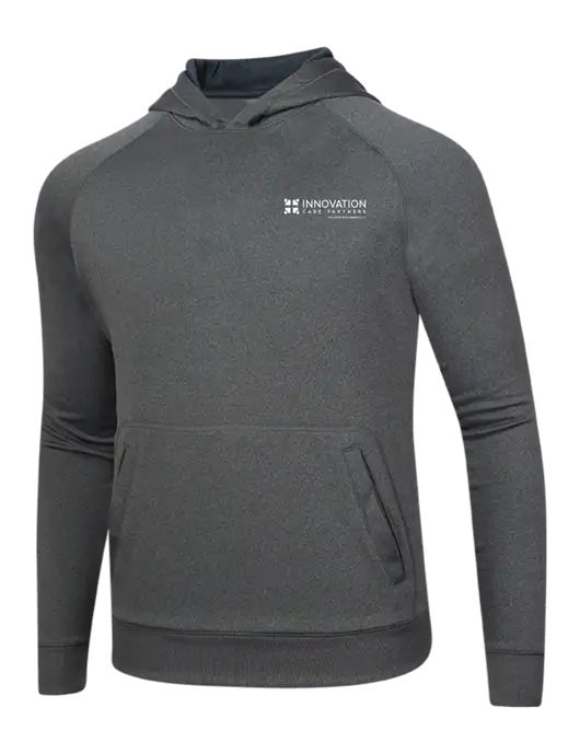 Tech Graphite Heather Fleece Hooded Sweatshirt w/Innovation Care Partners Logo