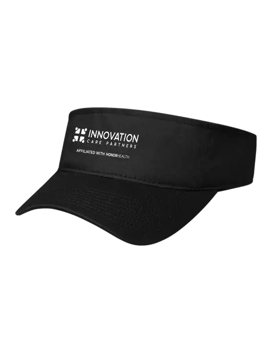 Black Cap Visor w/Innovation Care Partners Logo