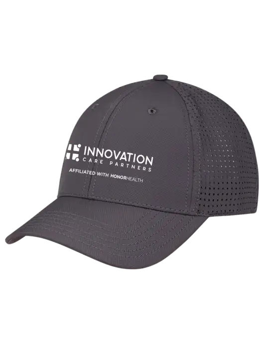 Charcoal Performance Stretchable Cap Hook & Loop w/Innovation Care Partners Logo