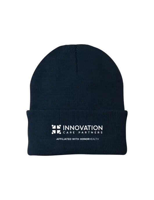 Navy Knit Cap w/Innovation Care Partners Logo