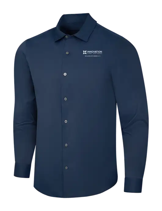 Navy City Stretch Shirt w/Innovation Care Partners Logo