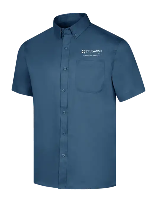 Short Sleeve Light Navy Superpro React Twill Shirt w/Innovation Care Partners Logo