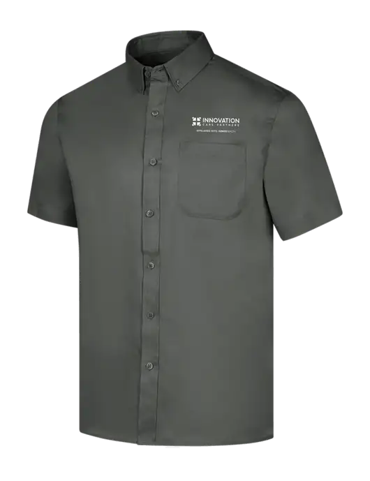Short Sleeve Dark Grey Superpro React Twill Shirt w/Innovation Care Partners Logo