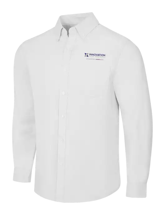 White SuperPro Oxford Shirt w/Innovation Care Partners Logo
