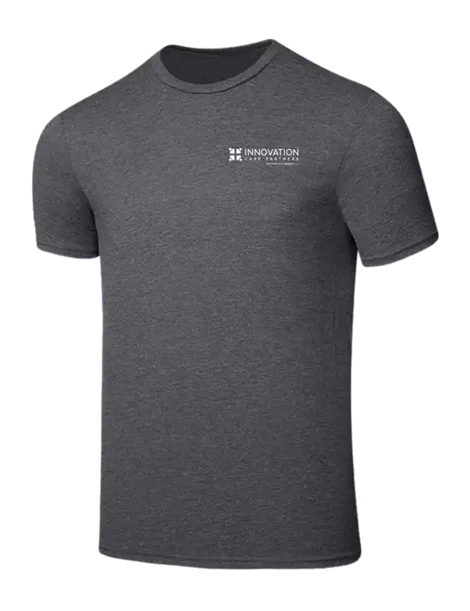 Seriously Soft Heathered Charcoal T-Shirt w/Innovation Care Partners Logo