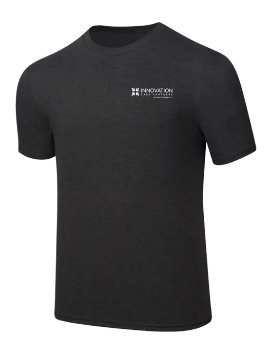 Simply Soft Black Frost 4.5oz  Poly/Combed Ring Spun Cotton T-Shirt w/Innovation Care Partners Logo
