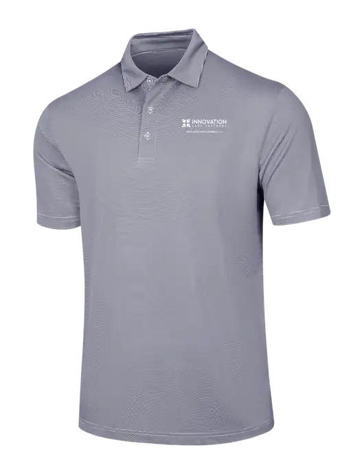 Callaway Navy Fine Line Stripe Polo w/Innovation Care Partners Logo