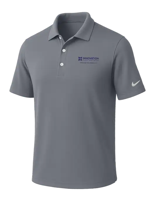 NIKE Medium Grey Dri-Fit Micro Pique Polo w/Innovation Care Partners Logo