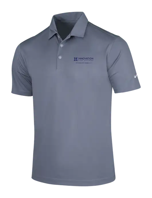 NIKE Medium Grey Dri-Fit Vertical Mesh Polo w/Innovation Care Partners Logo