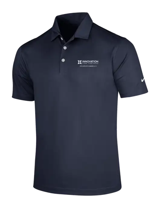 NIKE Dark Navy Dri-Fit Vertical Mesh Polo w/Innovation Care Partners Logo