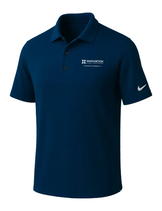 NIKE Navy Dri-Fit Micro Pique Polo w/Innovation Care Partners Logo