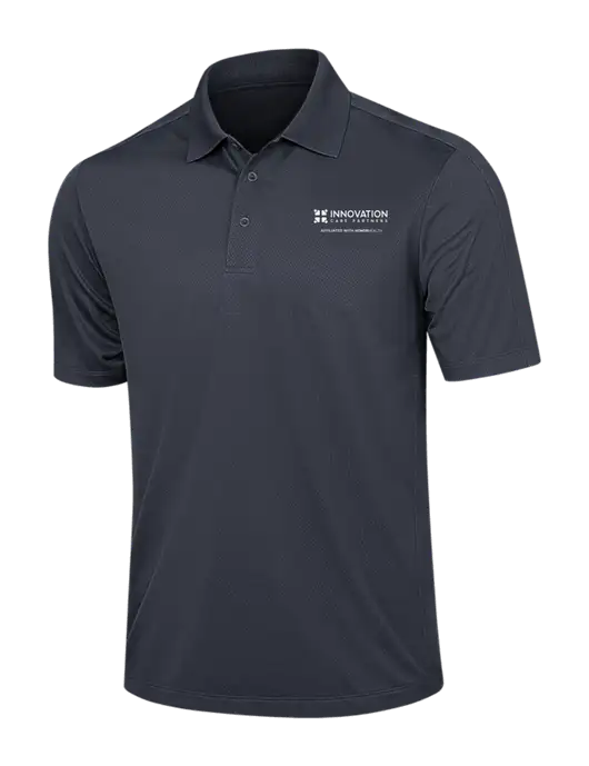 Dark Grey Diamond Textured Jacquard Polo w/Innovation Care Partners Logo