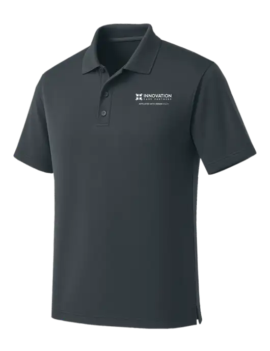 Dark Grey Dry Zone UV Micro Mesh Polo w/Innovation Care Partners Logo