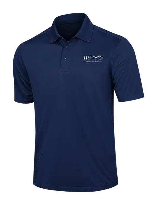 Dark Navy Diamond Textured Jacquard Polo w/Innovation Care Partners Logo