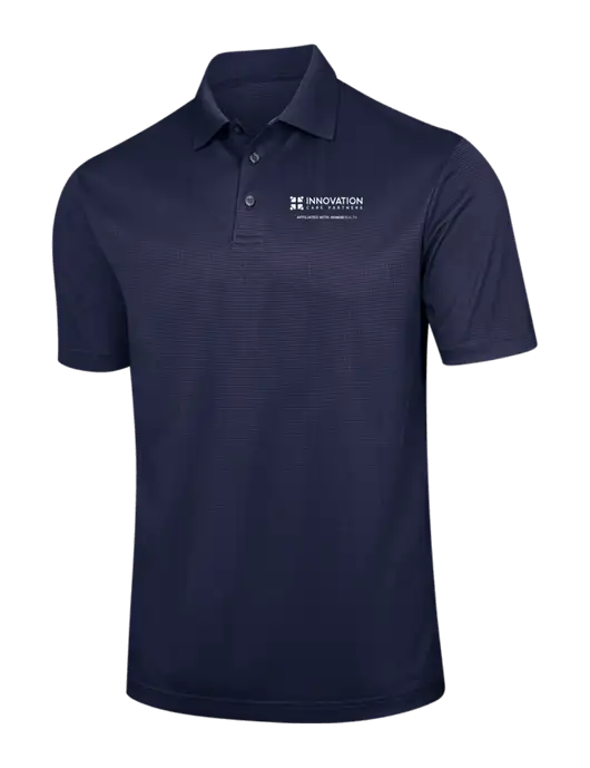 Navy Performance Fine Jacquard Polo w/Innovation Care Partners Logo