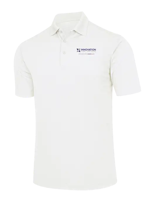 White Micropique Sport-Wick Polo w/Innovation Care Partners Logo