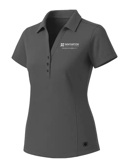 OGIO Womens Medium Grey ONYX Polo w/Innovation Care Partners Logo