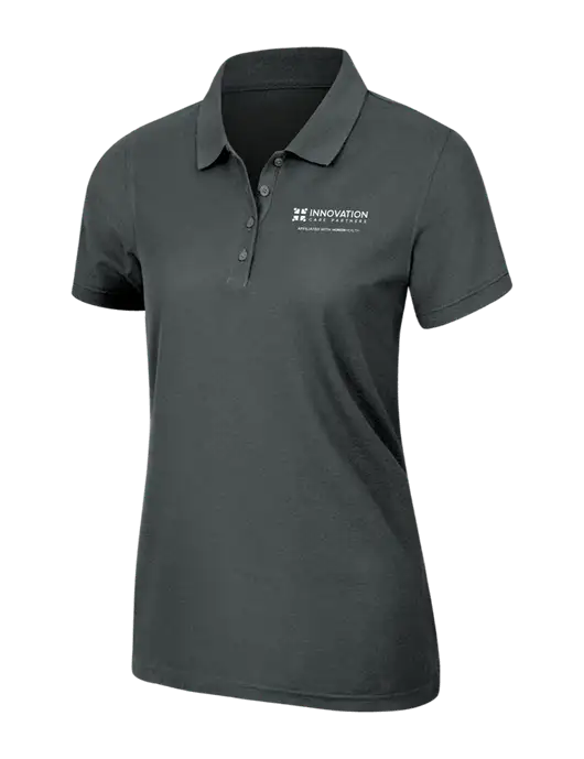 Dark Grey Womens Core Classic Pique Polo w/Innovation Care Partners Logo