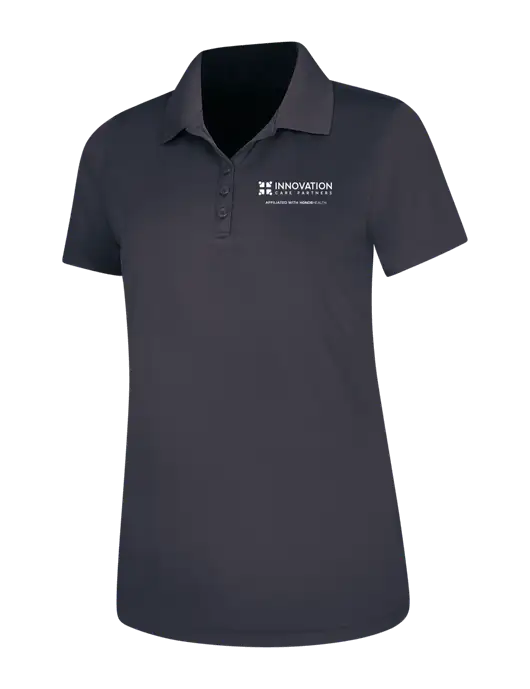 Dark Grey Womens Dry Zone UV Mesh Polo w/Innovation Care Partners Logo