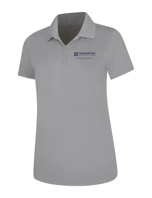 Light Grey Womens Dry Zone UV Mesh Polo w/Innovation Care Partners Logo