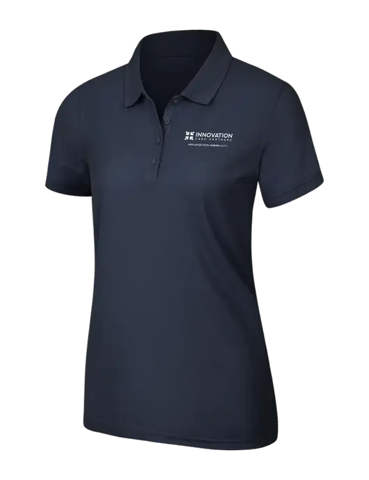 Navy Blue Womens Core Classic Pique Polo w/Innovation Care Partners Logo