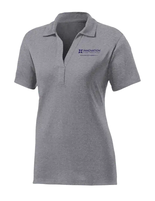 Womens Medium Grey Heather Contender Polo w/Innovation Care Partners Logo