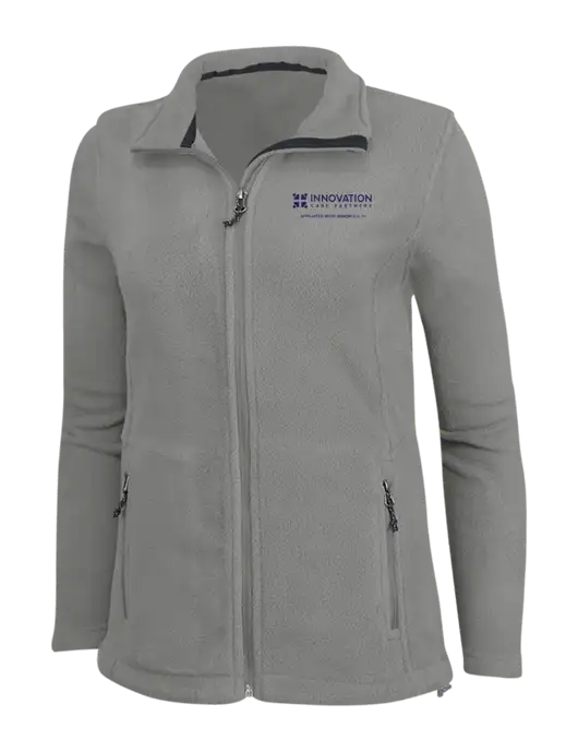 Womens Medium Grey Fleece Jacket w/Innovation Care Partners Logo