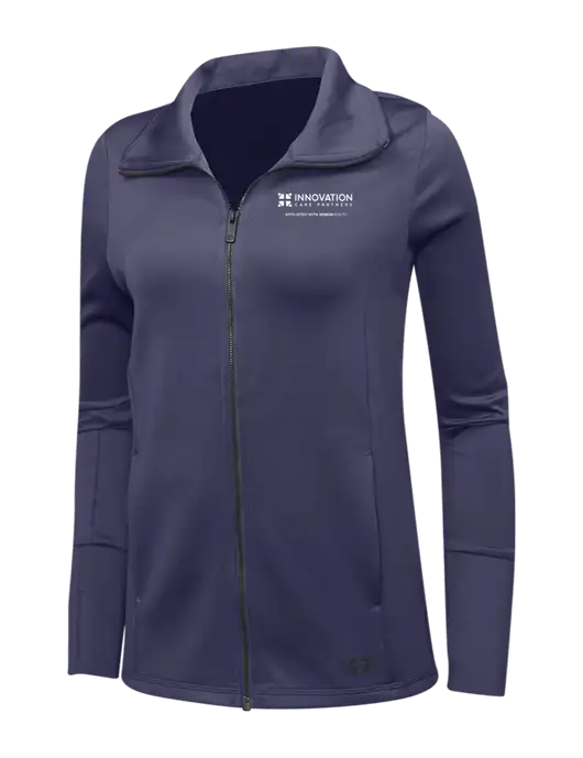 OGIO Navy Womens Endurance Modern Performance Full-Zip w/Innovation Care Partners Logo