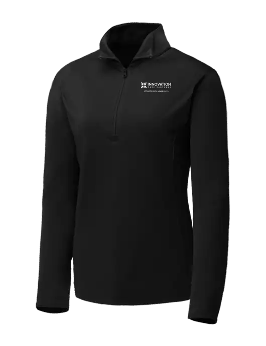 Black Womens Posicharge Competitor ¼ Zip Pullover w/Innovation Care Partners Logo