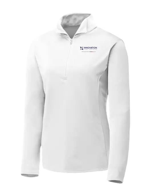 White Womens Posicharge Competitor ¼ Zip Pullover w/Innovation Care Partners Logo