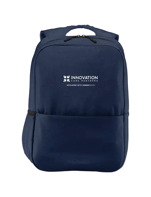 Access Square Laptop River Blue Navy Backpack w/Innovation Care Partners Logo