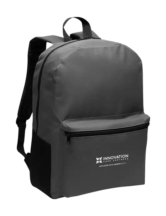 Casual Dark Charcoal Lightweight Laptop Backpack w/Innovation Care Partners Logo