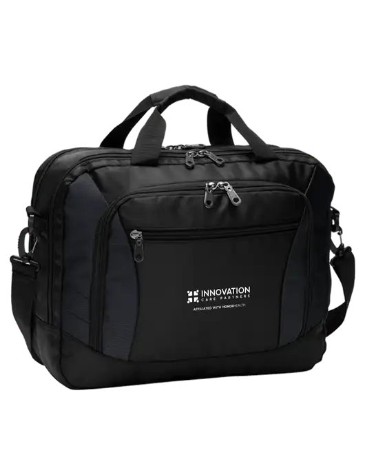 Commuter Black Laptop Briefcase w/Innovation Care Partners Logo