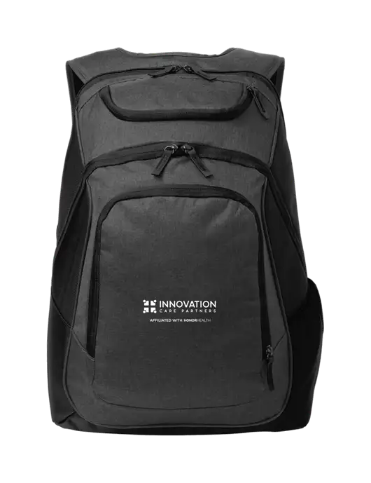 Executive Graphite Heather/Black Laptop Backpack w/Innovation Care Partners Logo