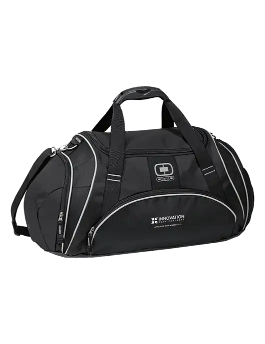 OGIO Black Crunch Duffel
 w/Innovation Care Partners Logo