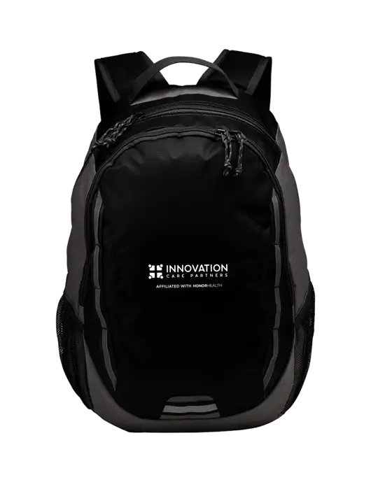 Ridge Black/Dark Charcoal Laptop Backpack w/Innovation Care Partners Logo