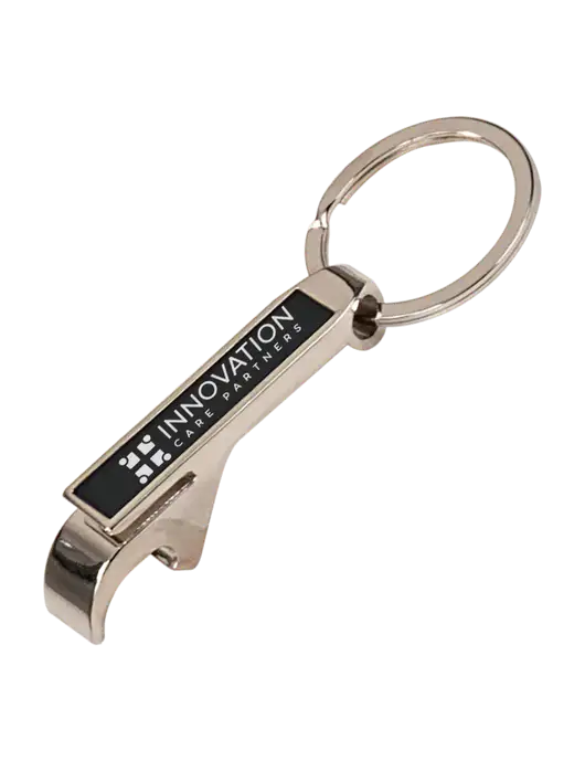 Black Bottle Opener Keychain w/Innovation Care Partners Logo