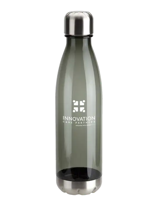 Bayside Tritan Smoke 25 oz Bottle with Stainless Base and Cap w/Innovation Care Partners Logo