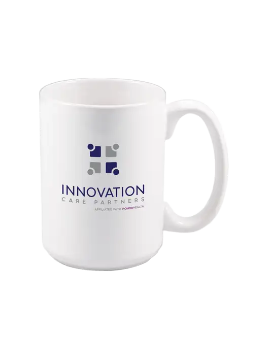 15 oz White Ceramic Mug w/Innovative Care Partners