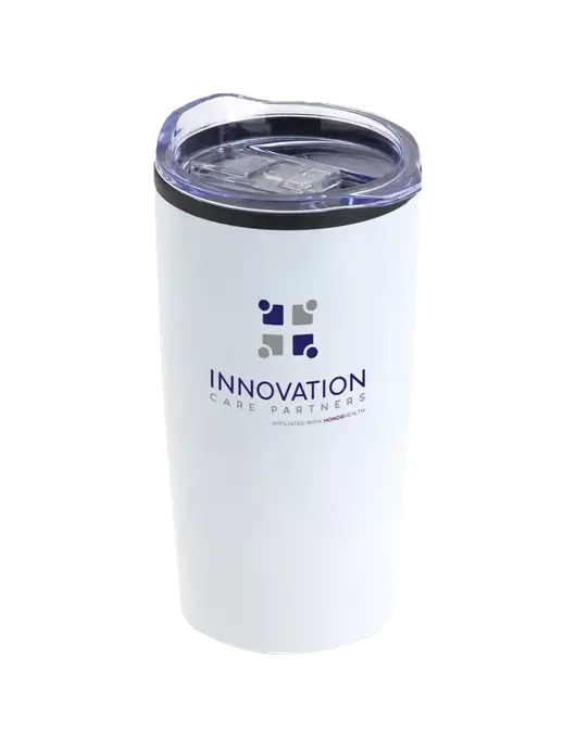 Olympus White 20 oz Tumbler w/Innovation Care Partners Logo