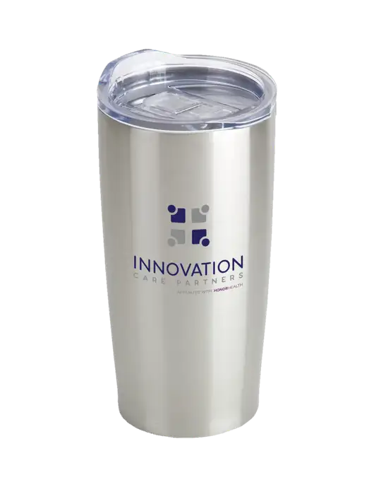 Society Silver 20 oz Insulated Tumbler w/Innovation Care Partners Logo