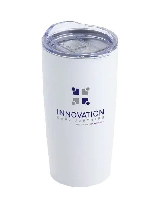 Society White 20 oz Insulated Tumbler w/Innovation Care Partners Logo
