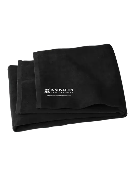 Black Beach Towel w/Innovation Care Partners Logo
