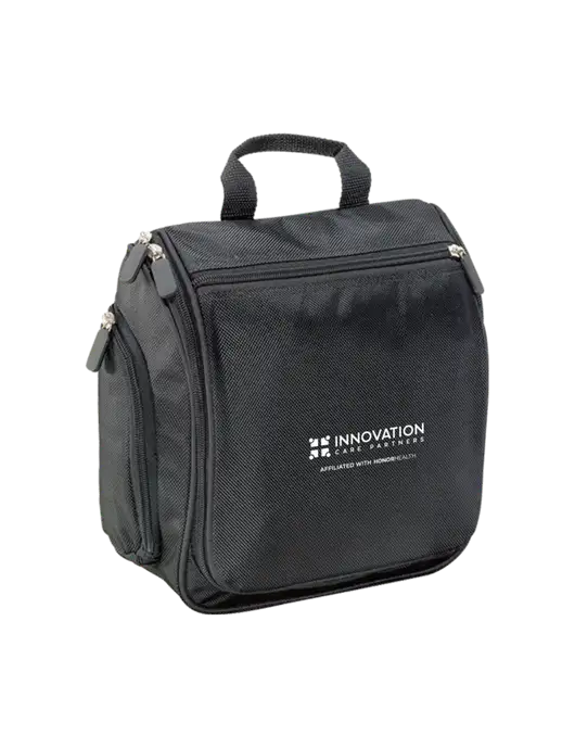 Hanging Black Toiletry Kit w/Innovation Care Partners Logo