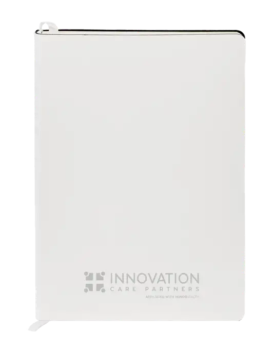 Fabrizio White Soft Cover 5.75 x 8.125 Journal w/Innovation Care Partners Logo