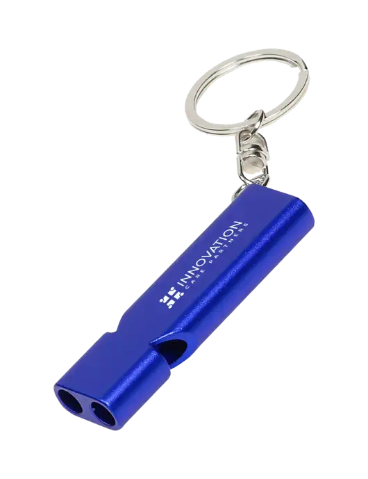 Quick Alert Blue Safety Whistle w/Innovation Care Partners Logo